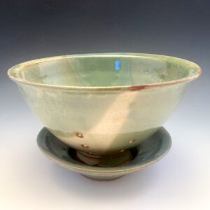 Verde Berry Bowl with Saucer