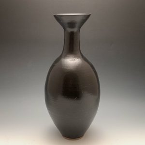 Black Satin Vase